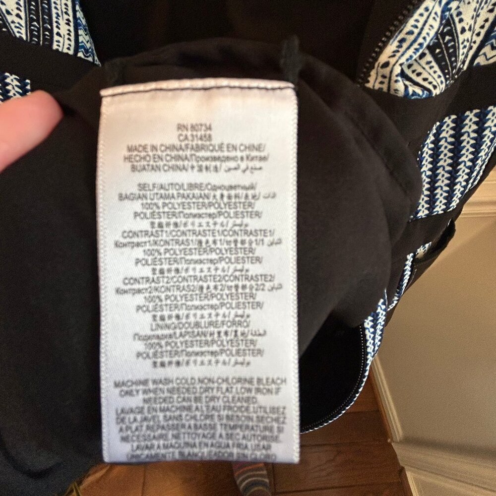 NEW with Return Tag BCBGMaxAzria Perla Dress Sleeveless Blue White Black Size 8 - Picture 10 of 12
